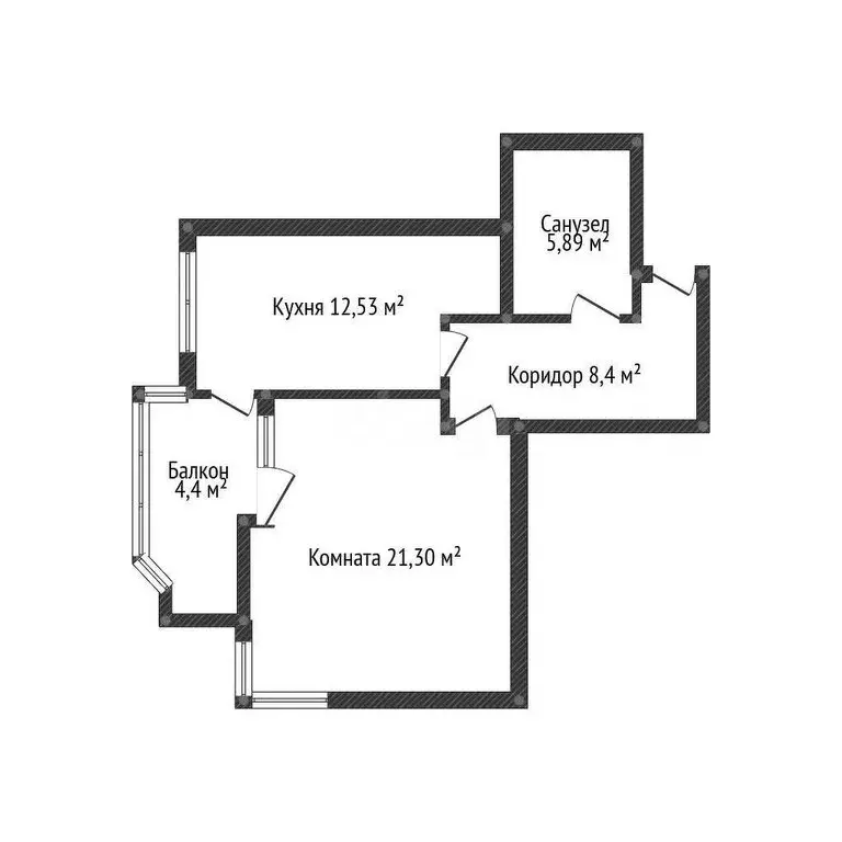 1-комнатная квартира: Новороссийск, улица Энгельса, 93 (48.1 м) - Фото 0