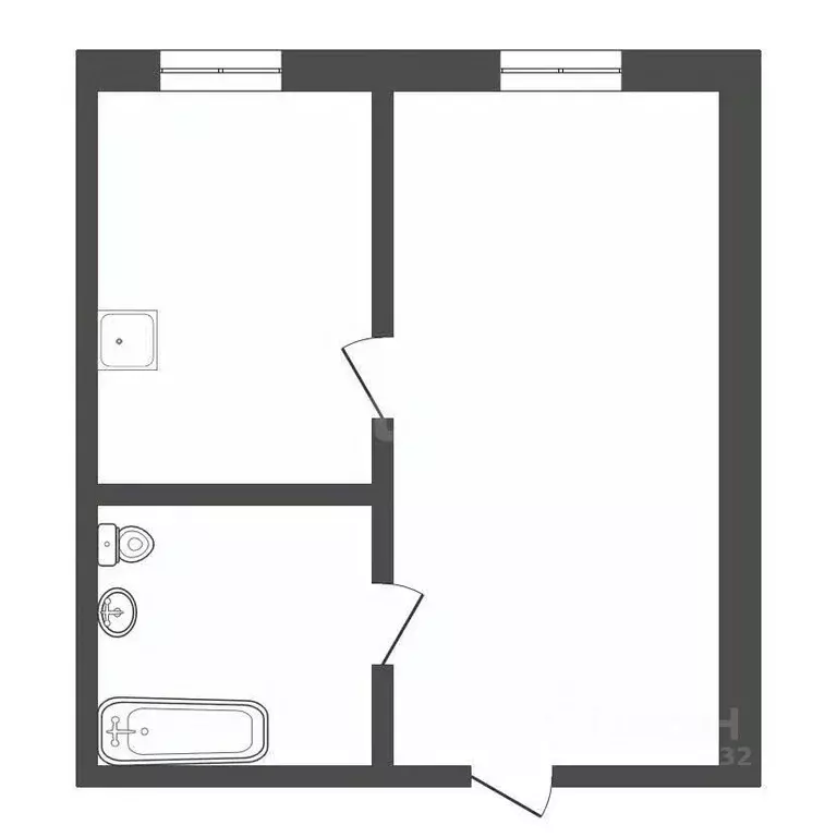 1-к кв. Красноярский край, Дивногорск Набережная ул., 55 (30.0 м) - Фото 1