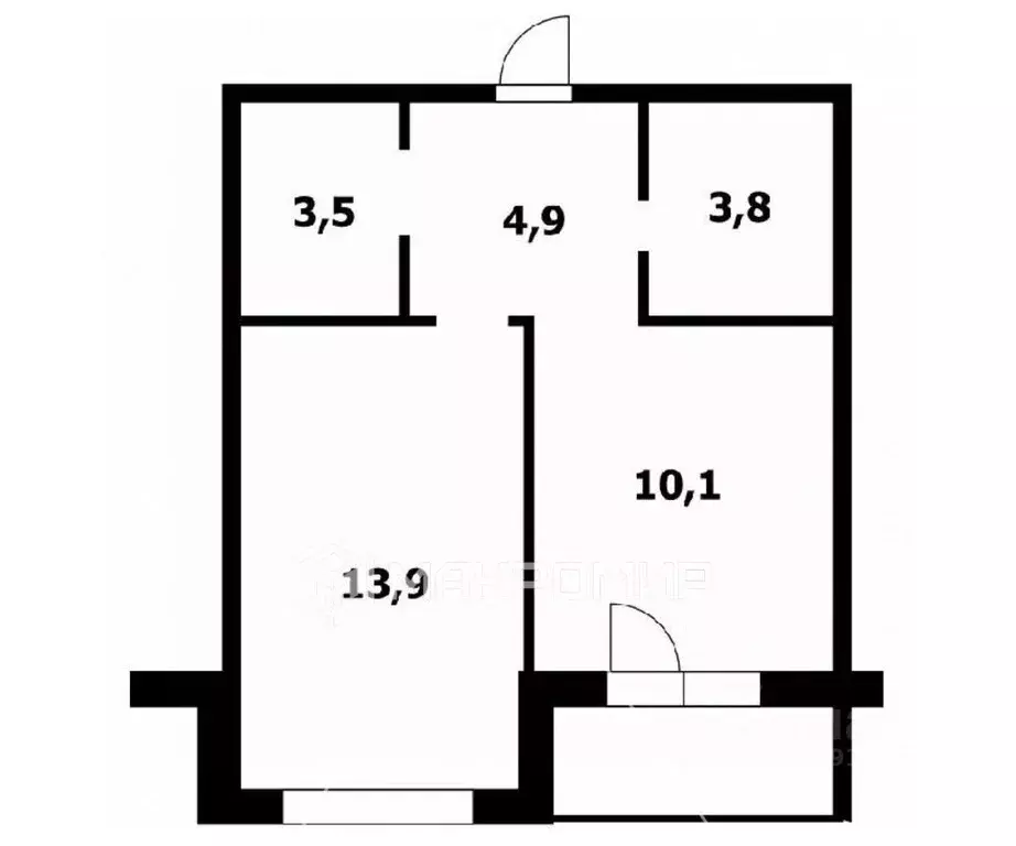 1-к кв. Новосибирская область, Новосибирск ул. Мясниковой, 30 (36.2 м) - Фото 1