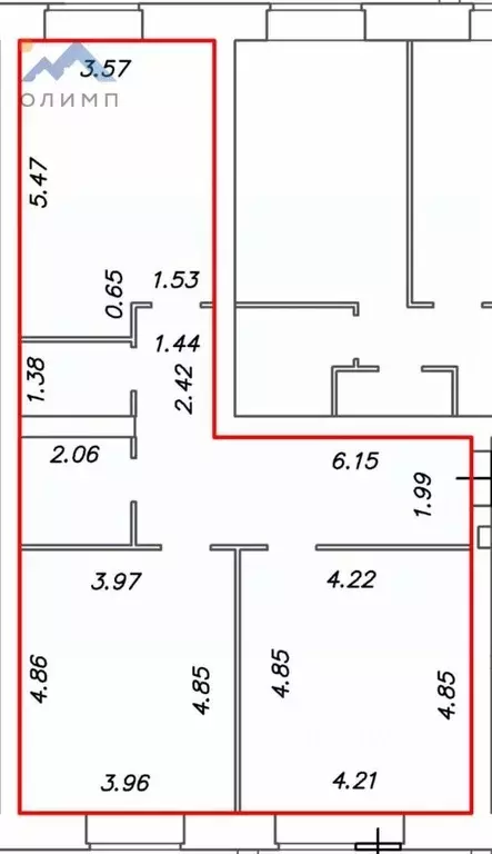 2-к кв. Вологодская область, Вологда Ленинградская ул., 108 (80.6 м) - Фото 1