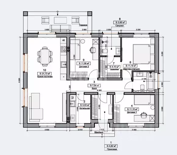 Дом в Курская область, Курский район, Нижнемедведицкий сельсовет, д. ... - Фото 2