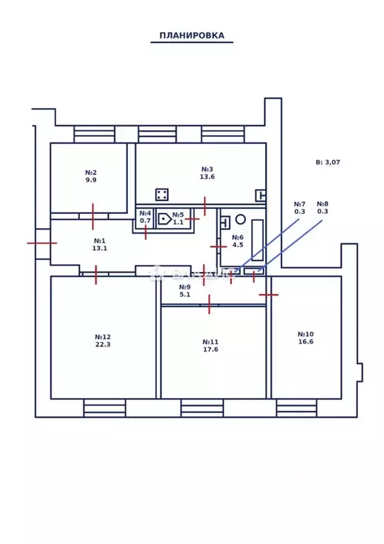 4-к кв. Карелия, Петрозаводск ул. Луначарского, 42 (102.1 м) - Фото 1
