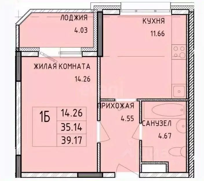 1-к кв. Тульская область, Тула Рязанская ул., 21 (42.0 м) - Фото 0