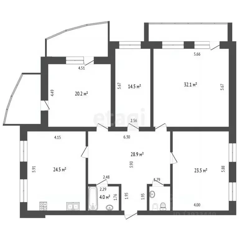 4-к кв. Тюменская область, Тюмень ул. Республики, 86к1 (150.3 м) - Фото 2