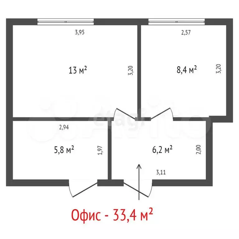 Продам офисное помещение, 33.4 м - Фото 1