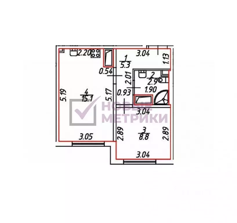 1-к кв. Санкт-Петербург дор. Муринская, 27к3 (32.1 м) - Фото 2