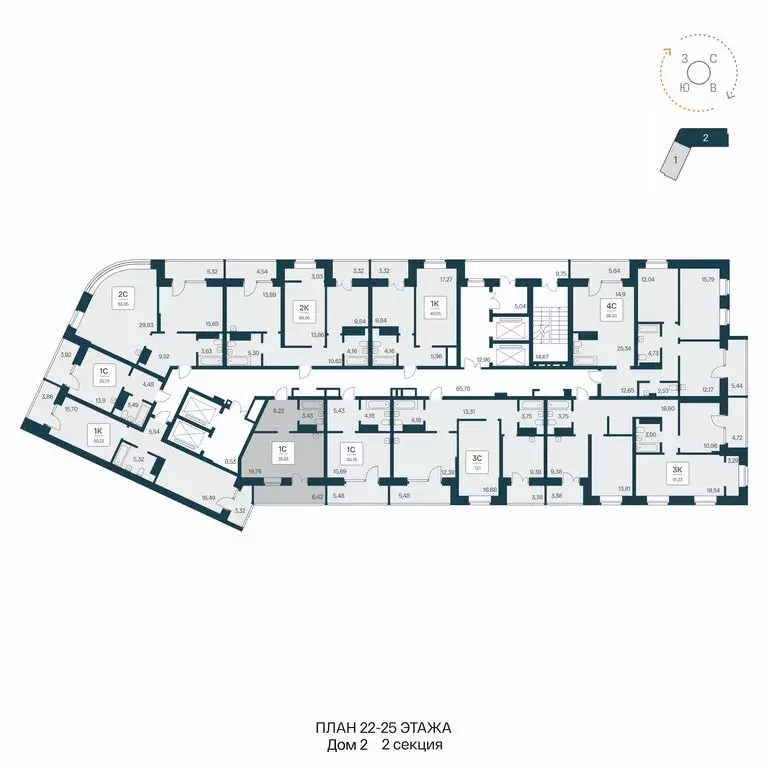 Квартира-студия: Новосибирск, жилой комплекс Сакура Парк (35.83 м) - Фото 1