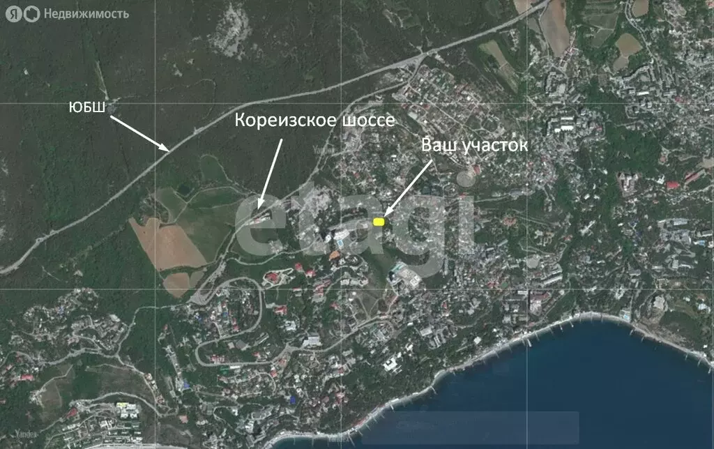 Участок в Кореиз, улица В.Г. Шкляревича (10 м) - Фото 2