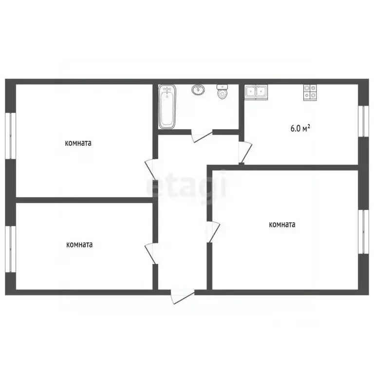 3-к кв. Ярославская область, Рыбинск ул. Приборостроителей, 36 (60.0 ... - Фото 1