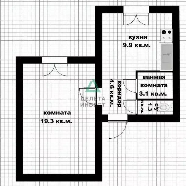 1-к кв. Башкортостан, Уфимский район, с. Авдон Лесопарковая ул., 7 ... - Фото 1