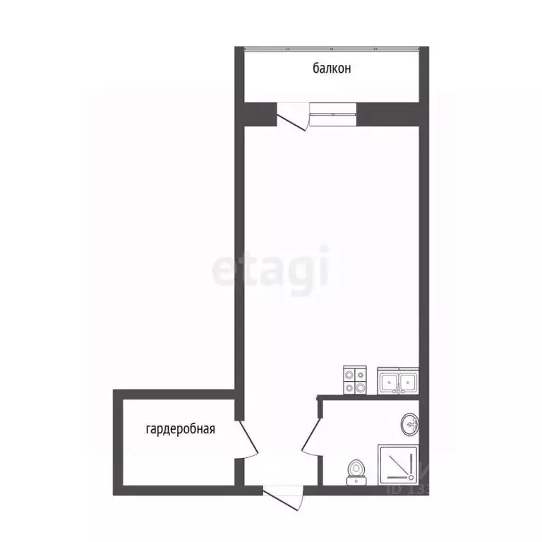 Студия Ханты-Мансийский АО, Сургут ул. Семена Билецкого, 2 (28.2 м) - Фото 2