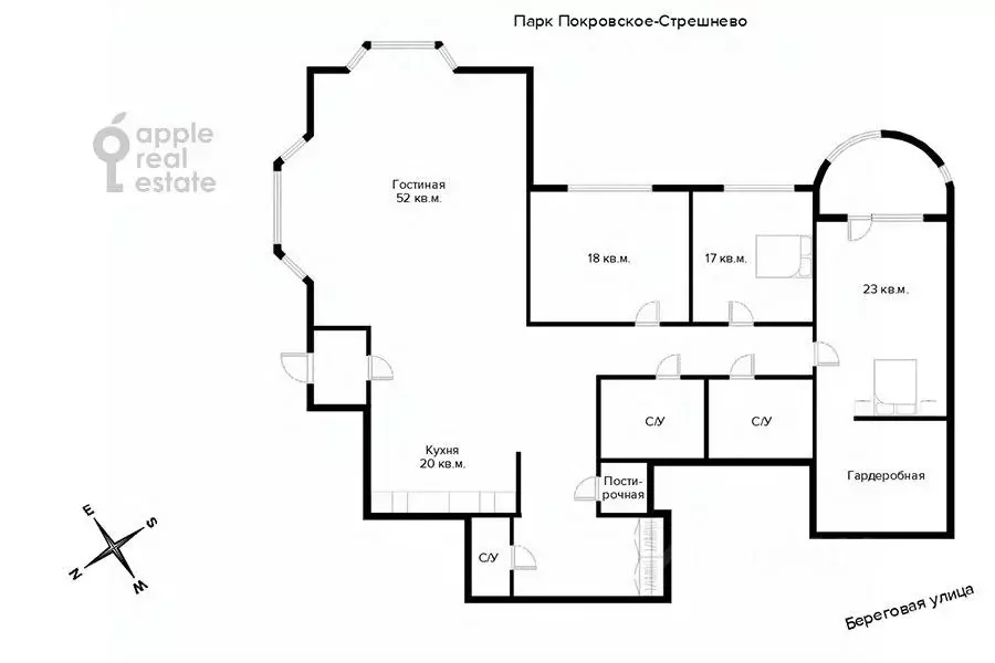 4-к кв. Москва Береговая ул., 4К1 (195.0 м) - Фото 2