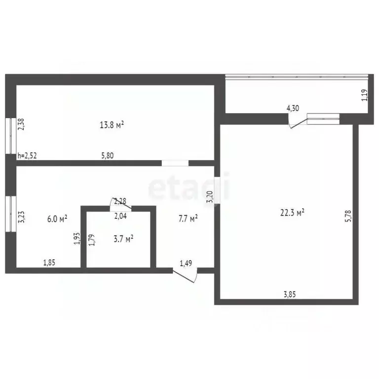 2-к кв. Алтайский край, Алтайский район, с. Алтайское ул. Советская, ... - Фото 2