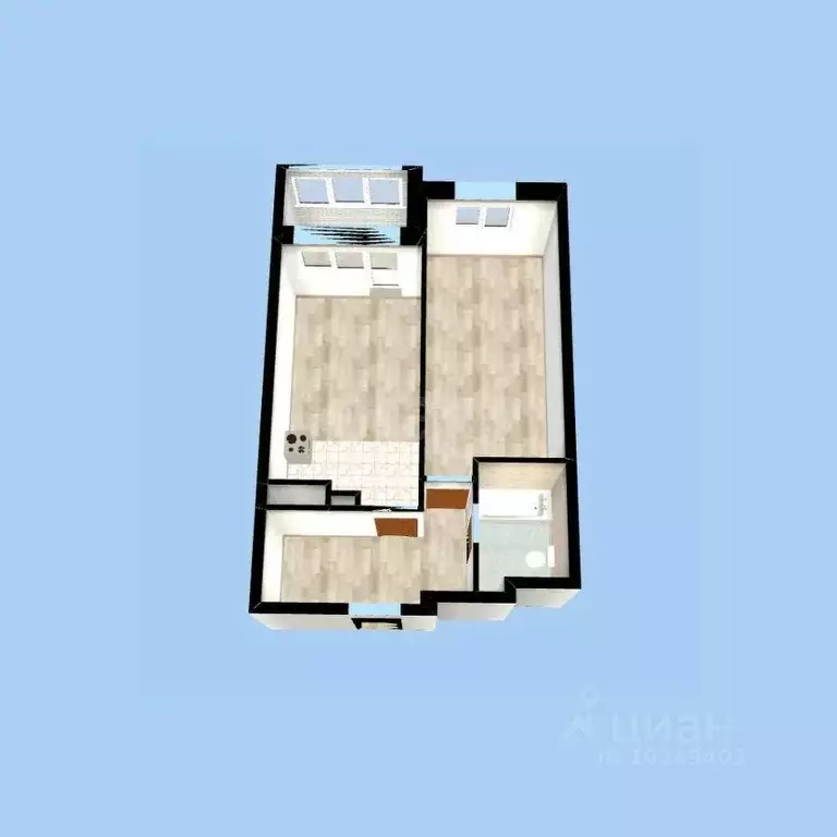 2-к кв. Башкортостан, Уфа Айская ул., 39 (43.5 м) - Фото 2