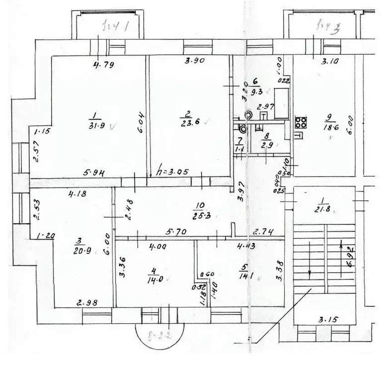 5-к кв. Кировская область, Киров ул. Калинина, 59А (161.7 м) - Фото 2