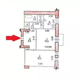 2-к кв. Хабаровский край, Хабаровск Забайкальская ул., 24 (57.9 м) - Фото 1