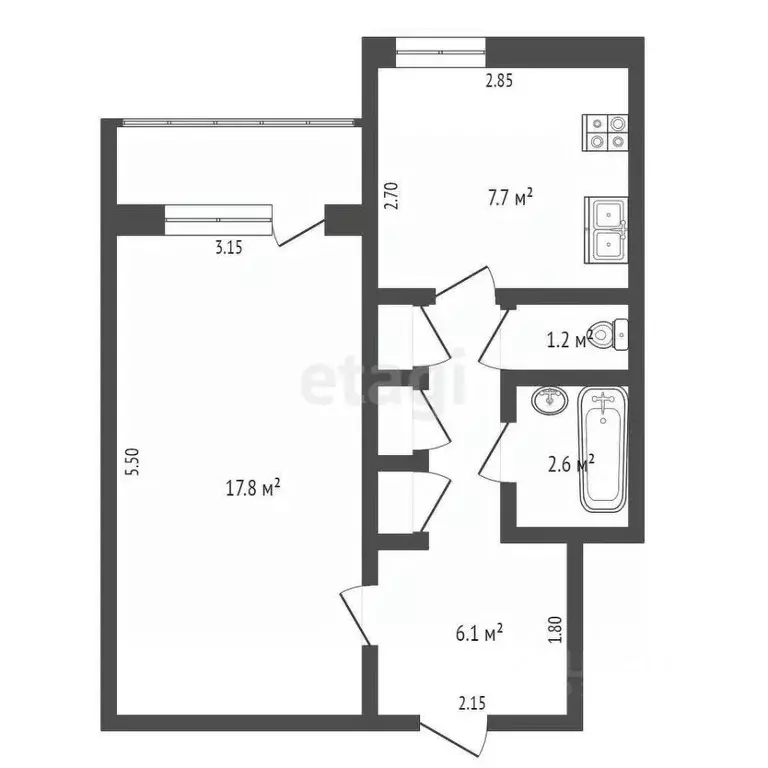 1-к кв. Ямало-Ненецкий АО, Новый Уренгой Советский мкр, 4/3 (35.9 м) - Фото 1