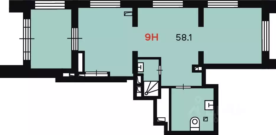 Помещение свободного назначения в Москва Линейный проезд, 8А (58 м) - Фото 1