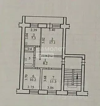 3-к кв. Новосибирская область, Кольцово рп ул. Центральная, 9 (58.4 м) - Фото 1