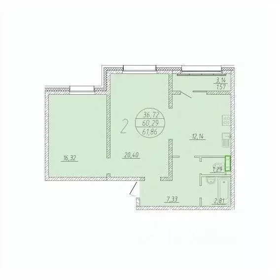 2-к кв. Сахалинская область, Анивский городской округ, с. Новотроицкое ... - Фото 1