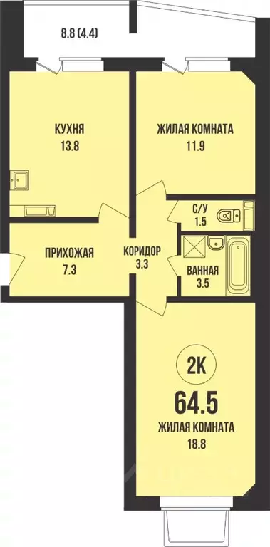 2-к кв. Новосибирская область, Новосибирск ул. Имени генерал-майора ... - Фото 0