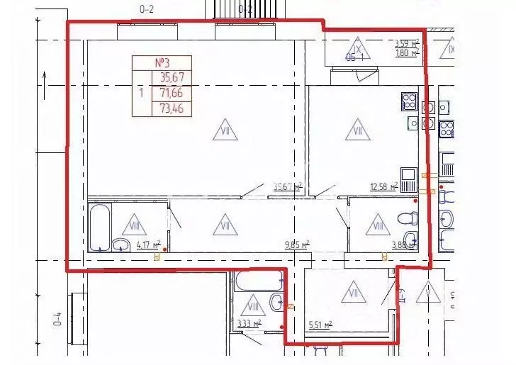 1-к кв. Костромская область, Кострома проезд 7-й Окружной, 11 (71.66 ... - Фото 1