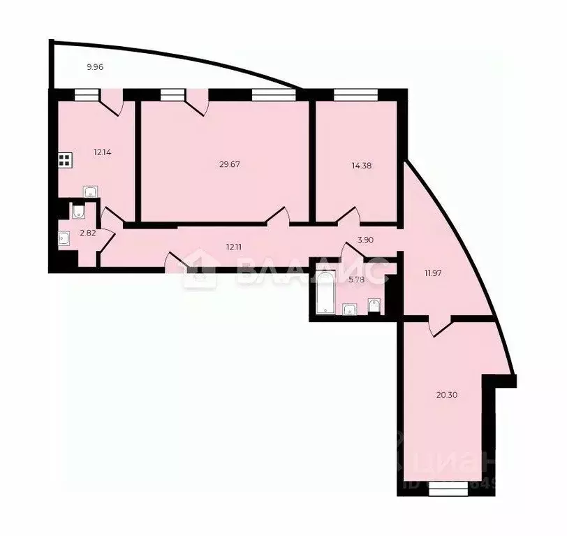 Квартира, 3 комнаты, 114.3 м - Фото 1