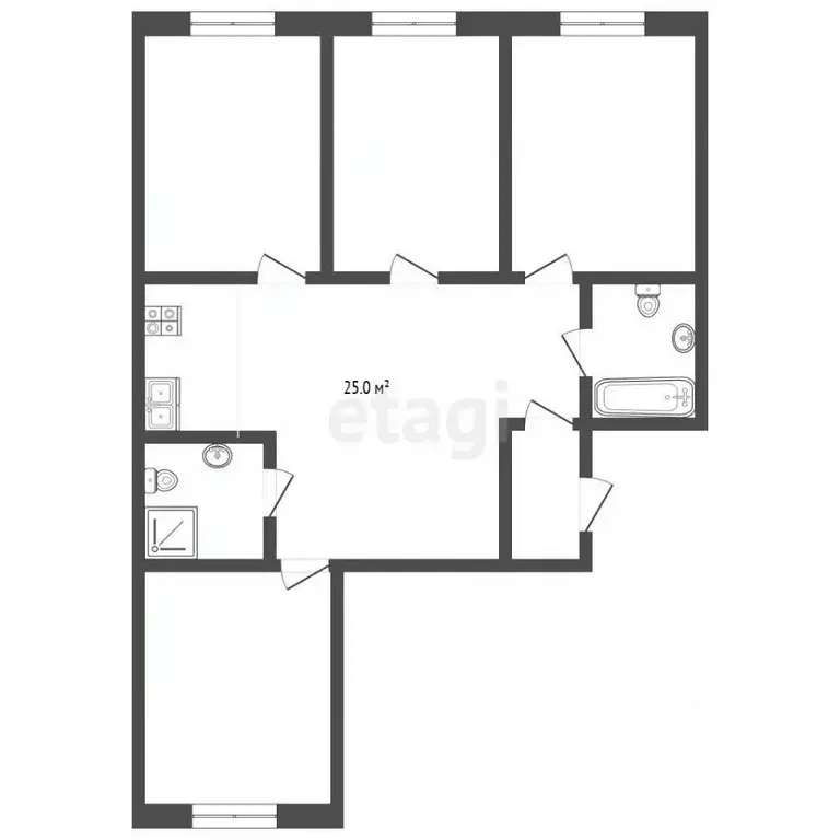 3-к кв. Московская область, Балашиха ул. Некрасова, 11Б (87.4 м) - Фото 2