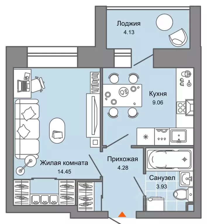 1-к кв. Ульяновская область, Ульяновск Город Новаторов жилой комплекс, ... - Фото 0