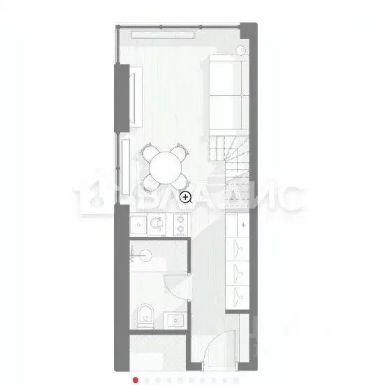 Студия Московская область, Одинцово ул. Чистяковой, 8с2 (24.71 м) - Фото 2