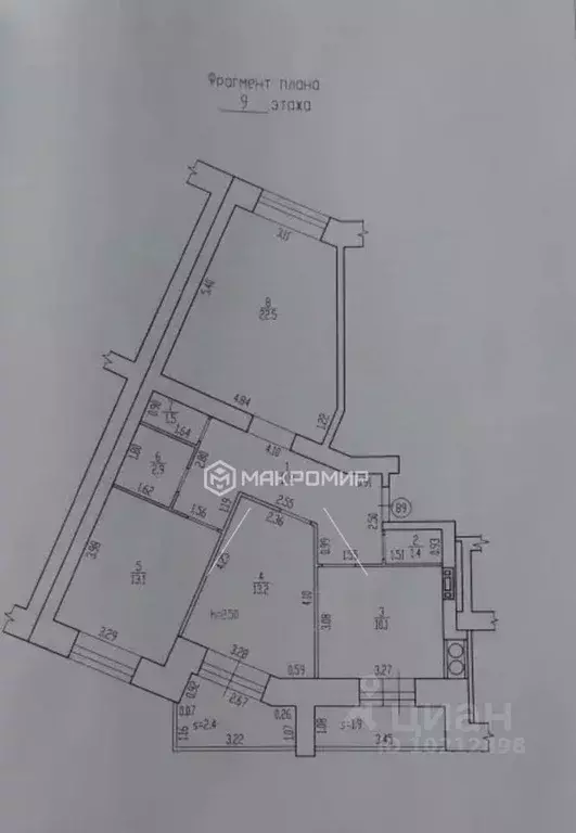 3-к кв. Брянская область, Брянск Московский просп., 166 (77.6 м) - Фото 2