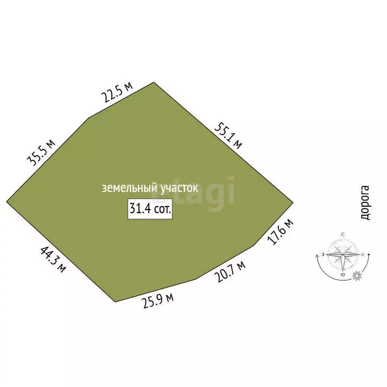Участок в Ялуторовск, улица Ворошилова (31.41 м) - Фото 1