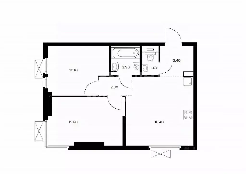 2-к кв. Москва 2-й Нагатинский проезд, 6к1 (49.0 м) - Фото 2