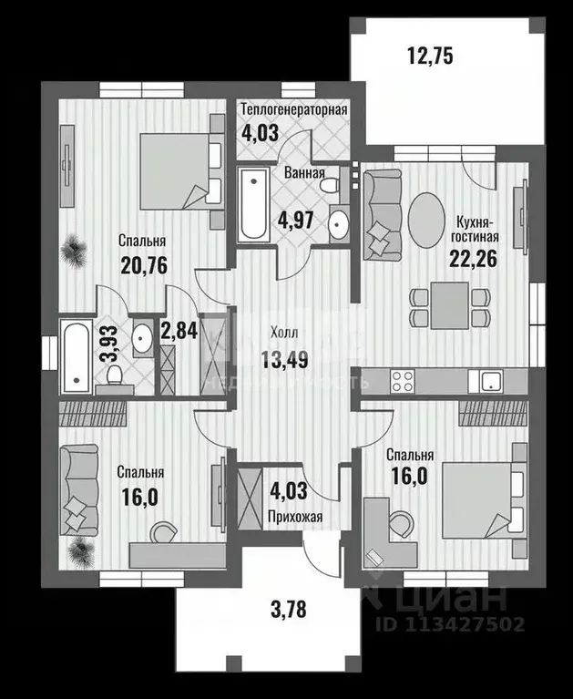 Коттедж в Москва № 177 кв-л, 429 (130 м) - Фото 2