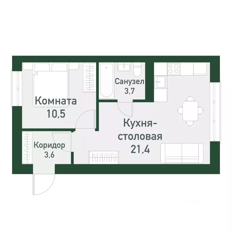 1-к кв. Челябинская область, Челябинский городской округ, пос. ... - Фото 0