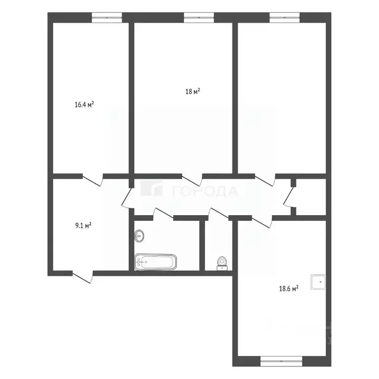 3-к кв. Алтайский край, Барнаул просп. Ленина, 65 (99.9 м) - Фото 2