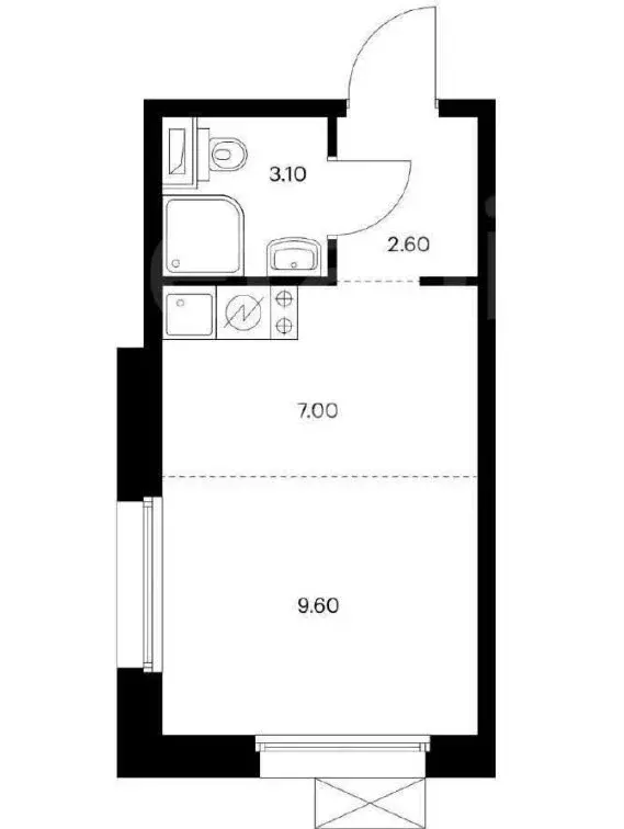 Квартира-студия: Южно-Сахалинск, жилой комплекс Уюн Парк (21.9 м) - Фото 1