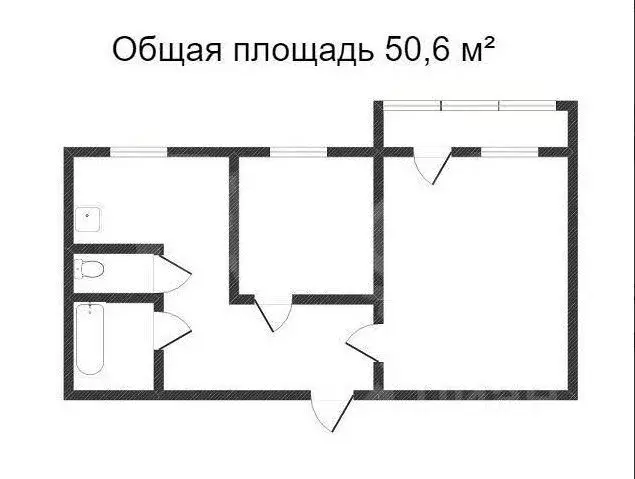 2-к кв. Тульская область, Тула ул. Кауля, 49А (52.3 м) - Фото 0