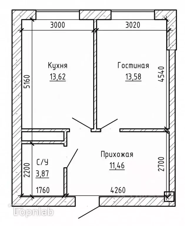 1-к кв. Кабардино-Балкария, Нальчик ул. Профсоюзная, 226 (43.0 м) - Фото 2