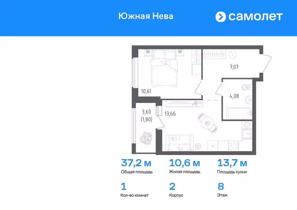 1-к кв. Ленинградская область, Всеволожский район, Свердловское ... - Фото 0