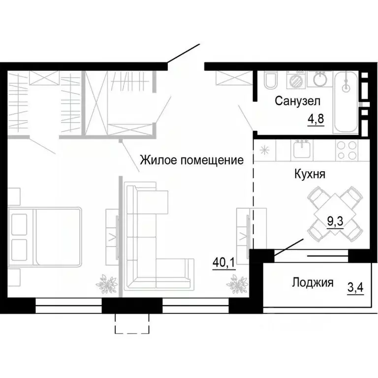 1-к кв. Приморский край, Владивосток ул. Бринера (54.1 м) - Фото 1