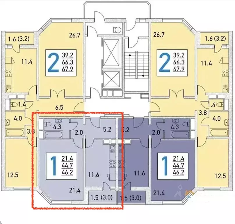 1-к кв. Москва Левобережная ул., 4к7 (45.0 м) - Фото 2