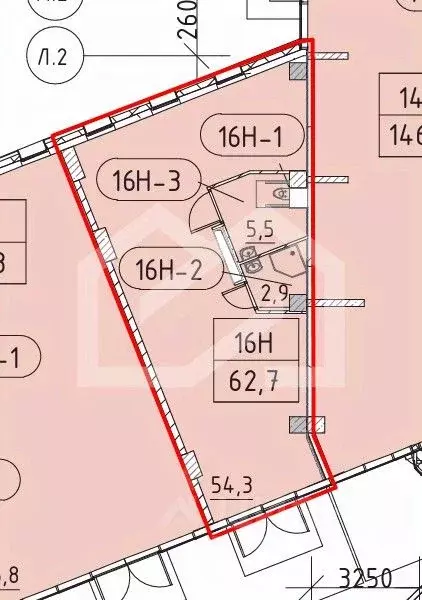 Торговая площадь в Москва Марк жилой комплекс, к3 (63 м) - Фото 2