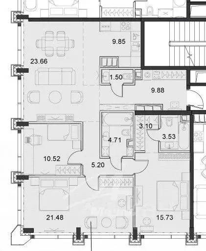 3-к кв. Москва ул. 4-я Марьиной рощи, 12к2 (108.28 м) - Фото 1