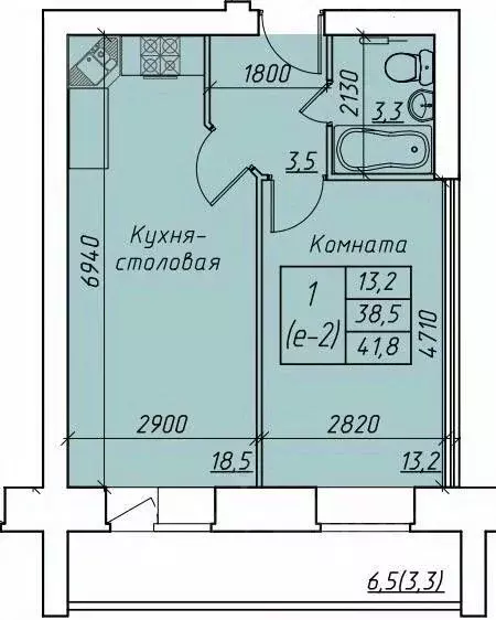 1-к кв. Вологодская область, Вологда  (41.8 м) - Фото 0