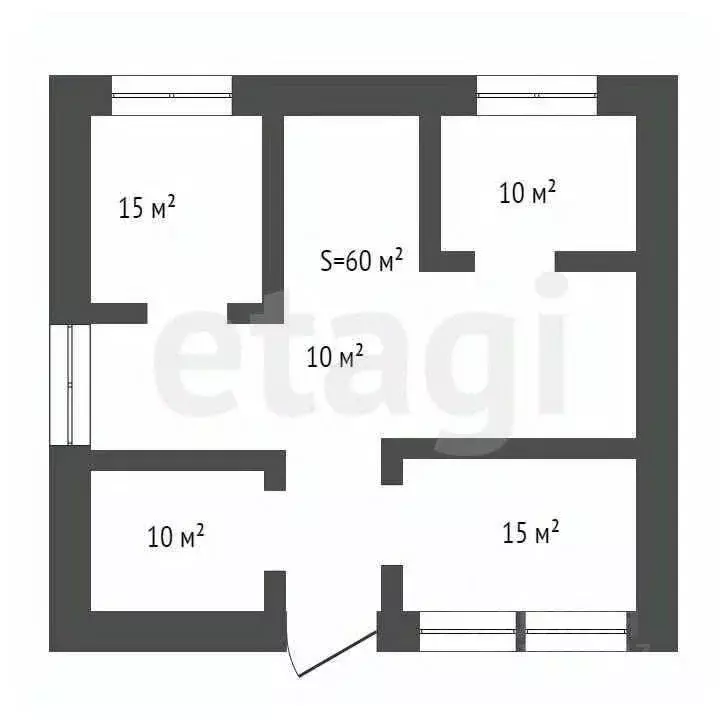 Дом в Брянская область, Брянск Снежеть садовое общество,  (60 м) - Фото 1