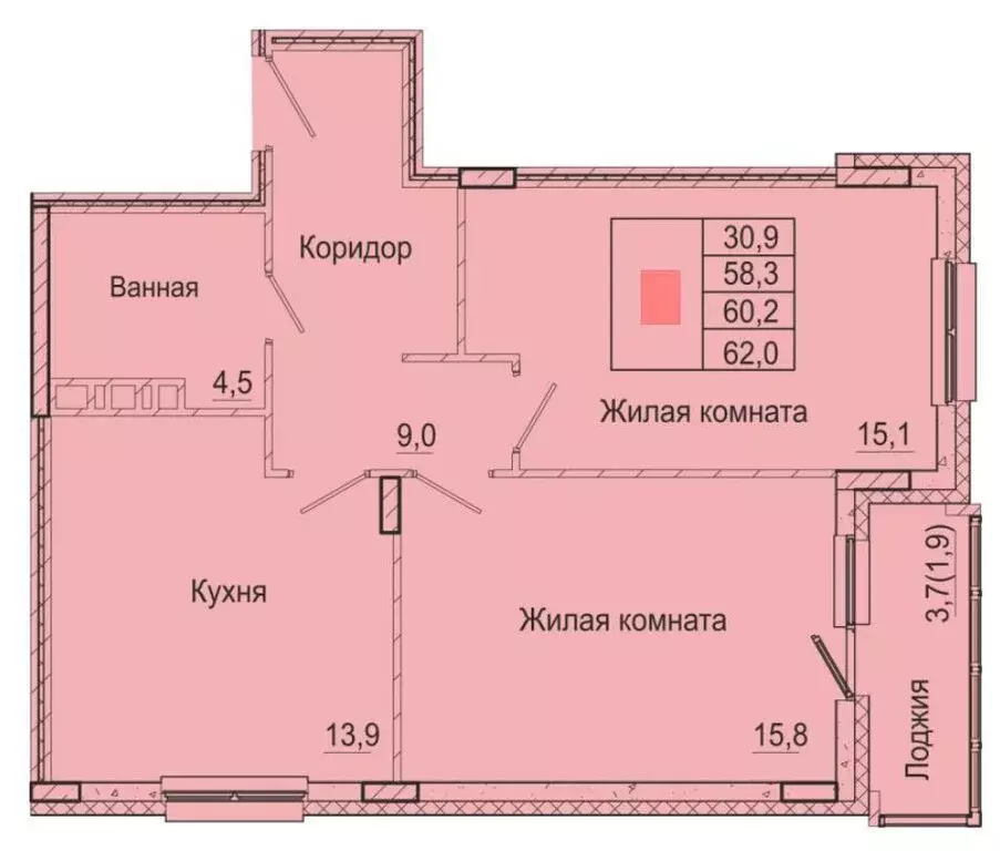 2-комнатная квартира: Пермь, Бисерский переулок, 5 (58.3 м) - Фото 1