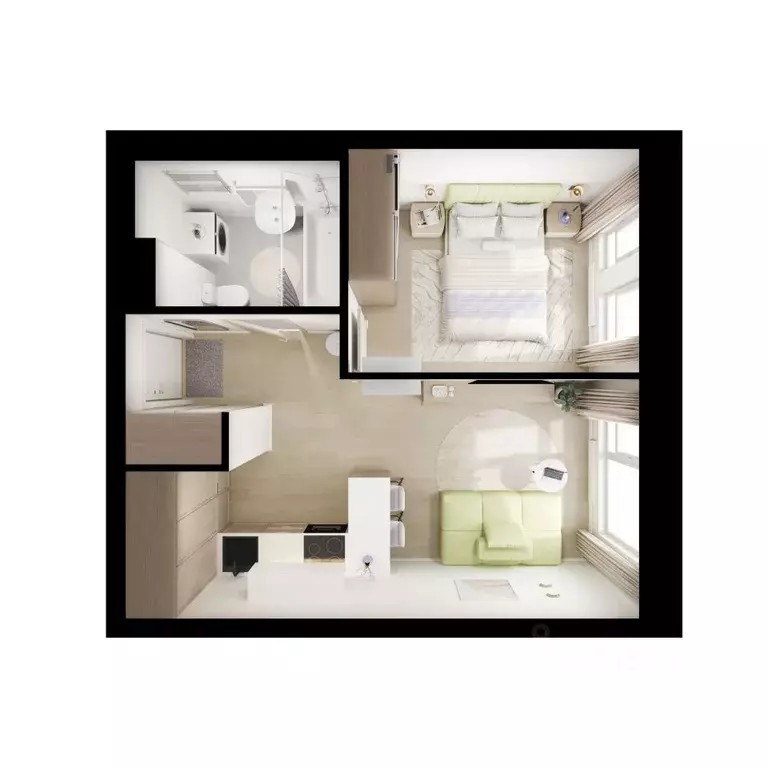 1-к кв. Московская область, Мытищи Ярославский квартал жилой комплекс, ... - Фото 2