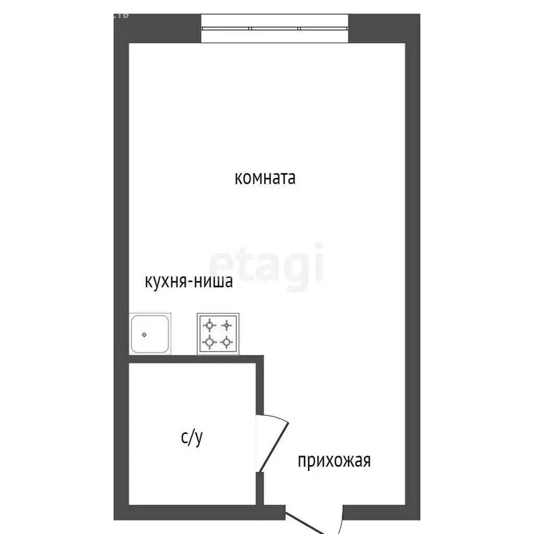 1к в -комнатной квартире (16.3 м) - Фото 1