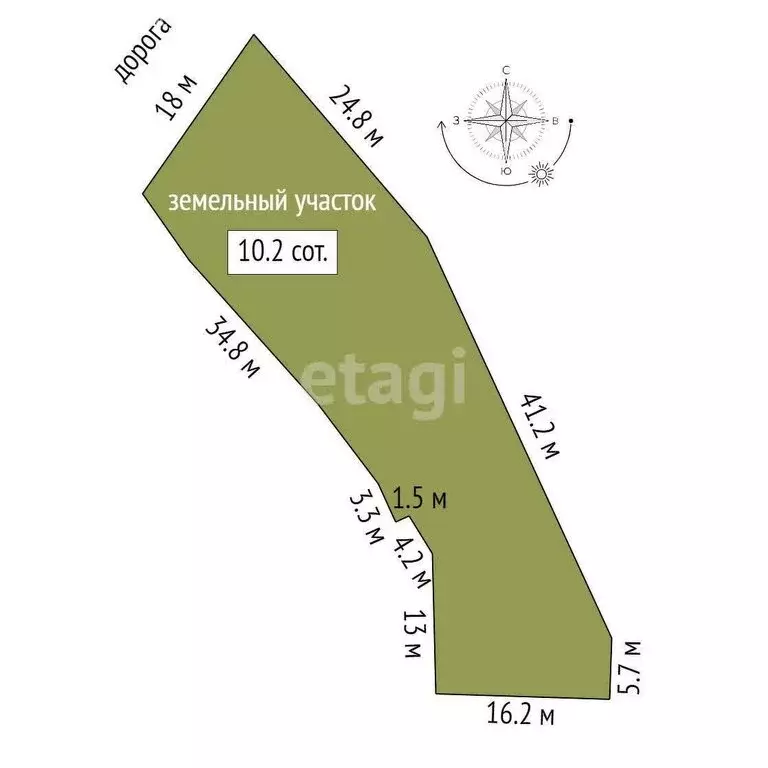 Участок в Ишим, улица Докучаева (10.2 м) - Фото 1